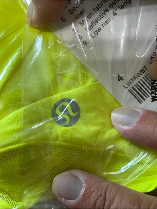 Neon Yellow Lululemon Hotty Hot LR 4” size 4 - Image 4