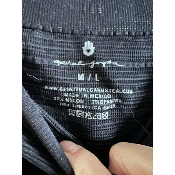 Spiritual Gangster Black Ribbed‎ Mini Skirt Size M/L NWT - Image 2