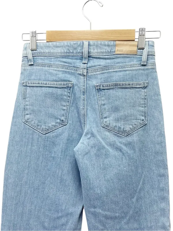PAIGE Nellie Culotte Jeans Size 24 Harmonic Wide Leg Crop Mid Rise Light Wash - Image 7