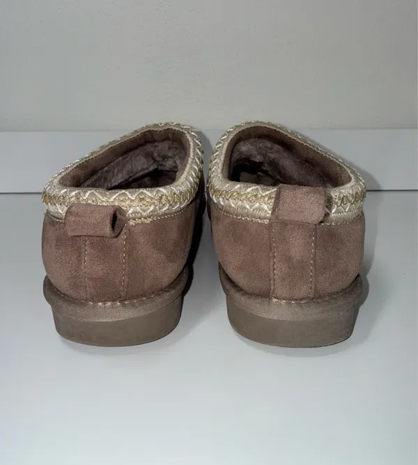 Maurices SuperCush Charlie Clogs Slippers Brown Embroidered Slip On - Image 6