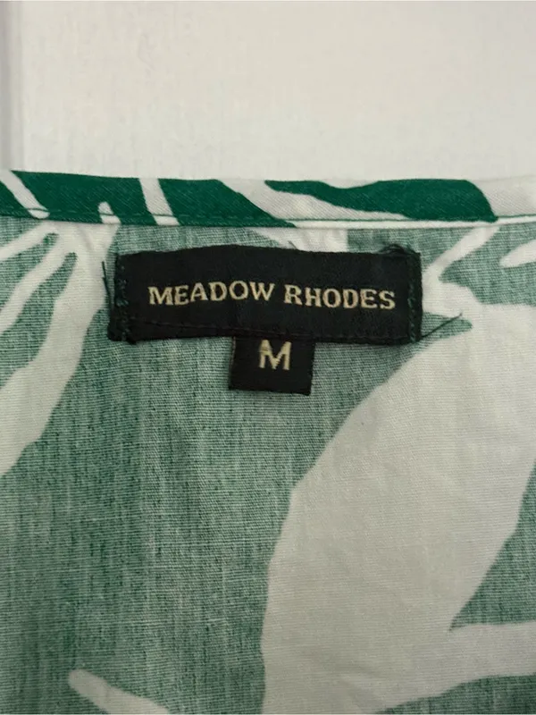 Anthropologie Meadow Rhodes Green Leaf Print Dress - Image 4