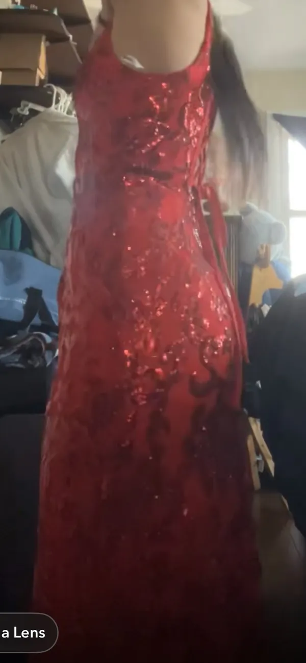 Red Sparkle Formal Maxi Dress Size 0 - Image 4