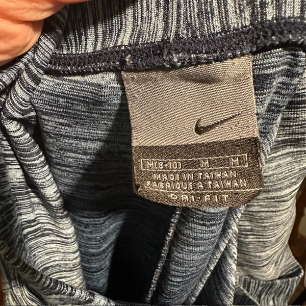 Nike Dri Fit Heathered Blue Wide Leg Athletic Workout Leggings Women Sz M - Image 8