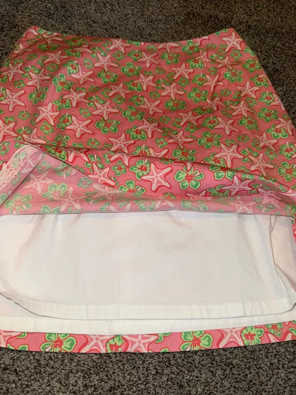 Vineyard Vines Margo Starfish and Hibiscus Print Mini Skirt Size 4 - Image 2