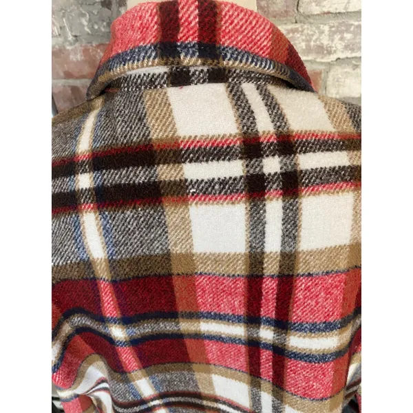 Dokotoo Button Down Shacket Boyfriend Long Sleeve Oversized Plaid Size M - Image 4