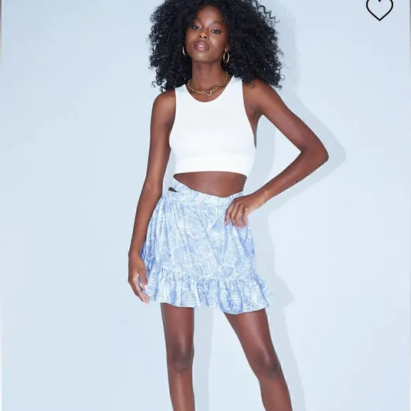 PRINCESS POLLY Piper Cut Out Mini Skirt Blue - Image 2