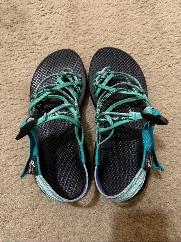 Chaco Z/2 Unaweep Vibram Sport Sandals Teal Black Approximate Size 8 - Image 2