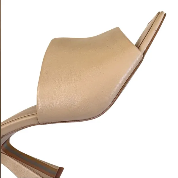 EUC Sam Edelman Leather Carmen Square Toe Flared Heel Sandals Size 9.5 - Image 7