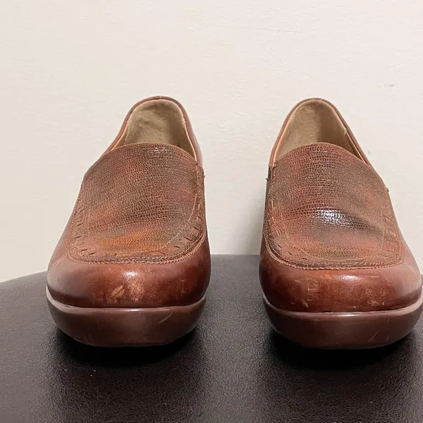 Ariat Brown Leather Clogs 7B 7 B Advanced Stability Cushioning 1000483 *No Box* - Image 4