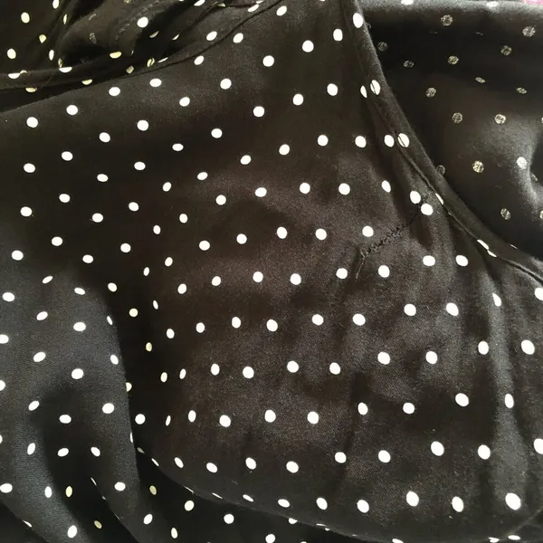 Polka Dot Sleeveless Ruffle Hem Tank Dress Size Medium - Image 13