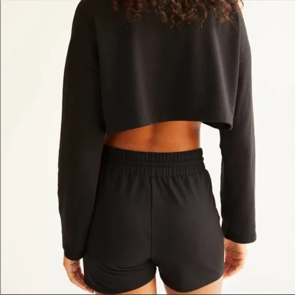 FP Movement Sunny Set Pullover Sweatshirt & Shorts in Black Small - Image 4