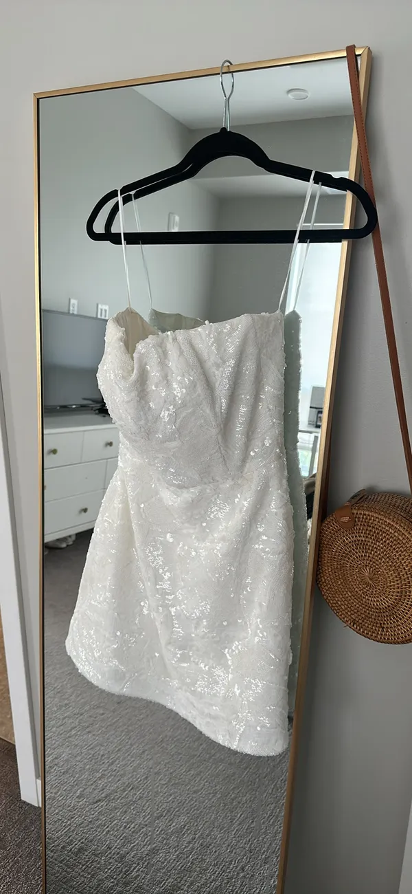 Helsi Sequin Dress White Size M - Image 4