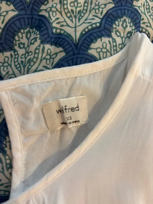 Aritzia Wilfred white flowy mini dress - Image 3