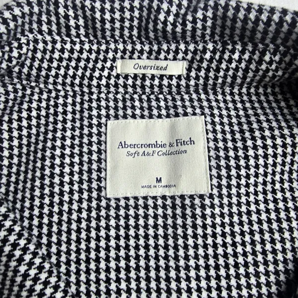 Abercrombie & Fitch -955 Houndstooth Oversized Shirt Jacket Shacket M‎ - Image 4