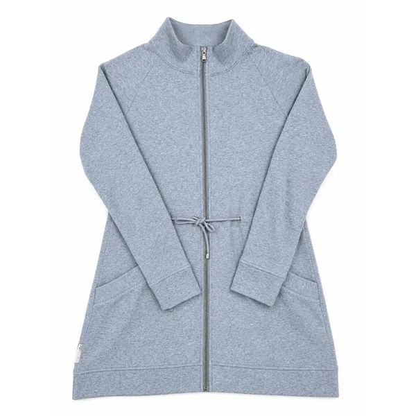 UGG Australia Blue Gray Zip Front Drawstring Fleece Jacket Tunic Women's Size M Size M - Image 4