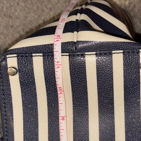 Kate Spade Cedar Street stripped Harmony tote bag in off shore blue and ivory - Image 14