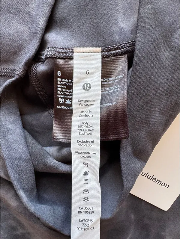 Lululemon Align High Rise 23” Diamond Dye Grey Size 6 NWT - Image 6