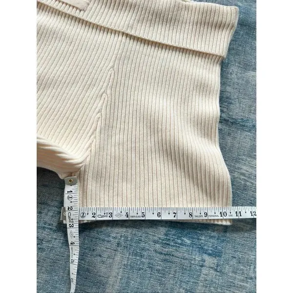 NWT! Princess Polly Cream Ribbed Knit Jhett Shorts US Size 14 - Image 8