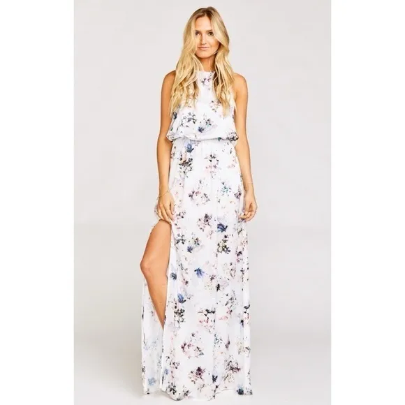 NEW Show Me Your MuMu Heather Halter Floral Maxi Dress Cottagecore S Summer - Image 7