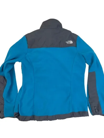 The North Face Blue and Gray Full-Zip Fleece Jacket - Image 3