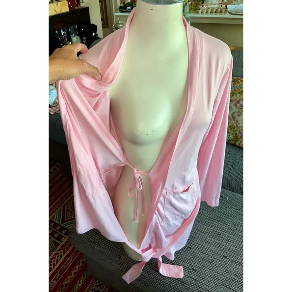 Juicy Couture Light Pink Short Robe, Sz S - Image 4