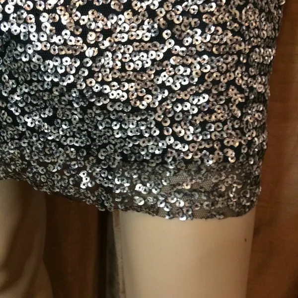 Native Rose Women's Festive Festival Bronze Sequin Mini Skirt-Sheer @Hem-Size 10 - Image 11