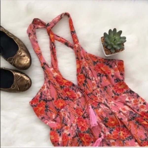 Free People Pink Washed Ashore Mini Dress NWT - Image 7