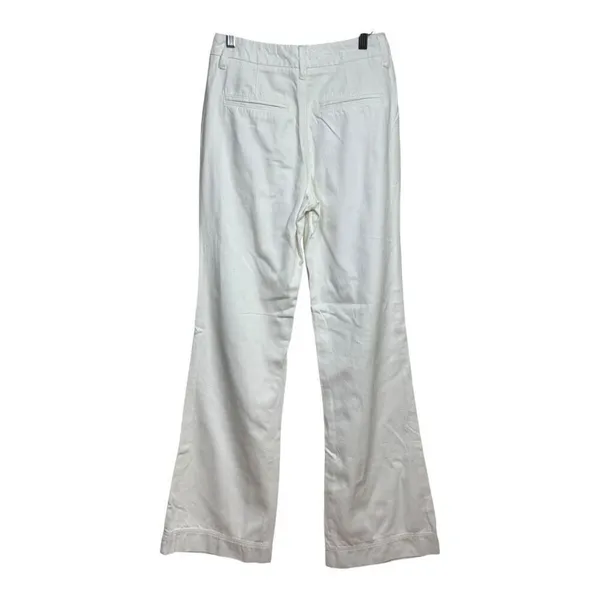 Paige Pleated Leenah Pearl Chain Jeans White French Ivory Sz 27 - Image 7