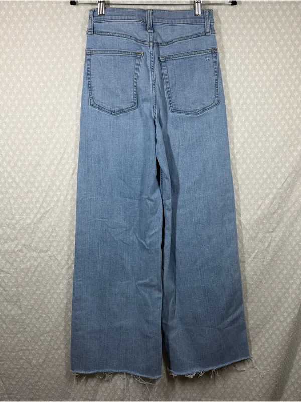 Rag & Bone Light Wash Serena High Rise Wide Leg Jeans - Image 4