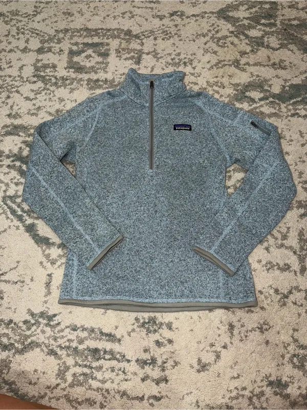 Patagonia Better Sweater 1/4 Zip Fleece Pullover Blue Gray Small - Image 3