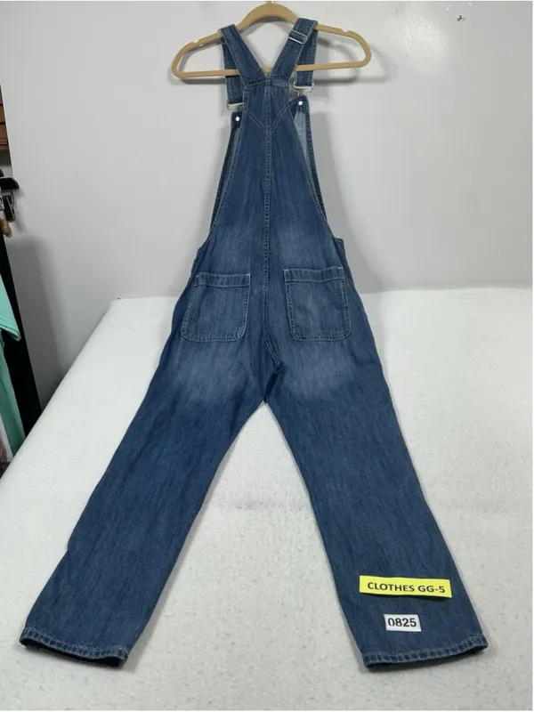 Womens GAP Blue Denim Jean Overalls One Piece Jumpsuit Size XS - Image 2
