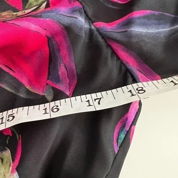 DELFI Collective Floral Ruched Maxi‎ Dress Front Slit Small Wedding Guest - Image 9