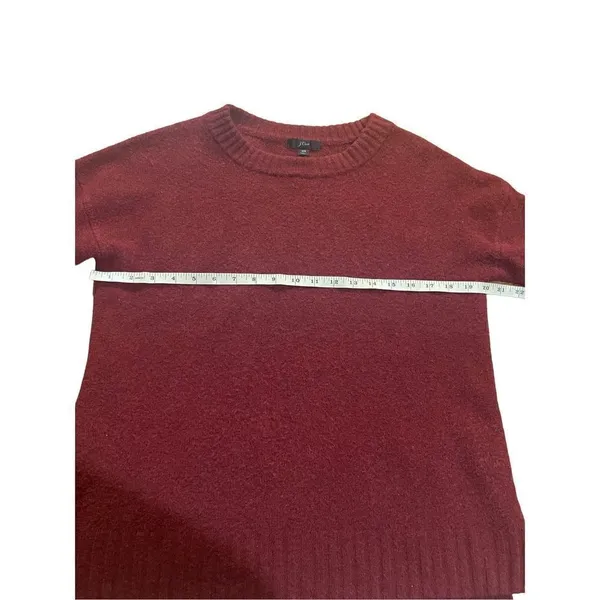 J. Crew‎ wine red womens sweater sz XS merino wool blend - Image 7