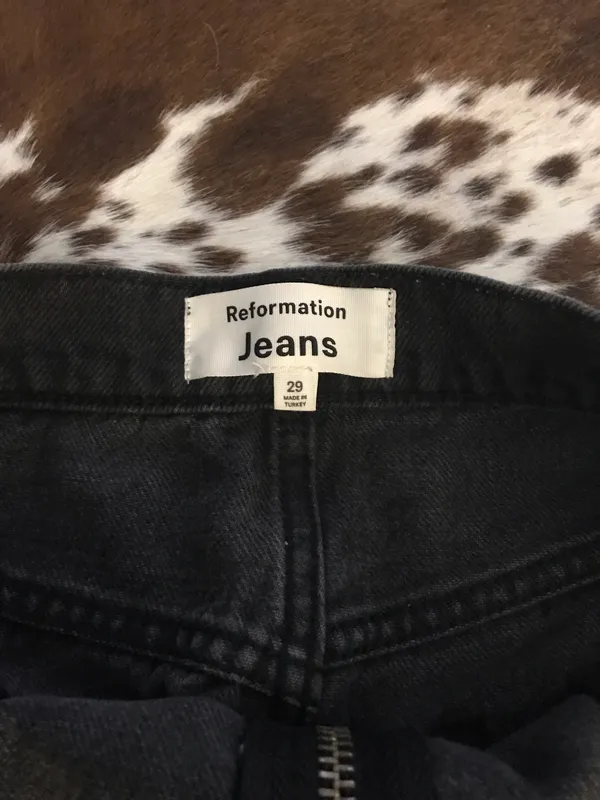 Reformation Marcus Denim Mini Skirt Sz 29 - Image 6