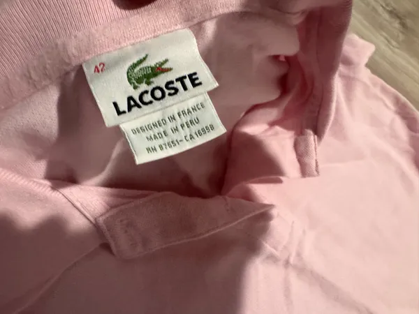 Lacoste Polo Women’s Shirt Pink 42/L - Image 2