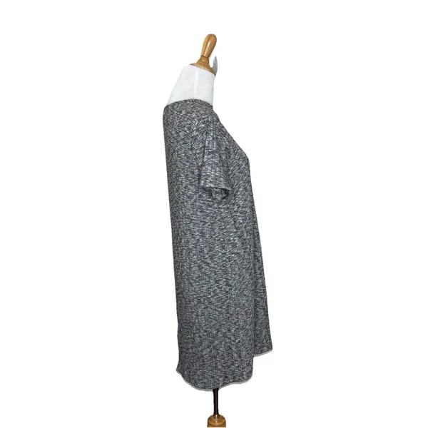 Abercrombie & Fitch Sweater Dress Gray Grey Scoop Neck Ribbed Size Medium - Image 4