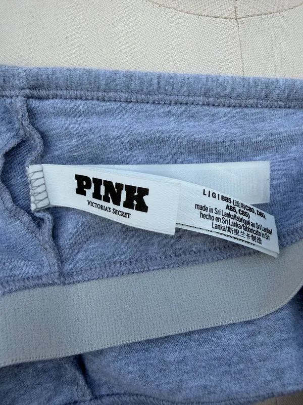 ✨ PINK Victoria's Secret Heather Gray Halter Bralette | Size L - Image 4