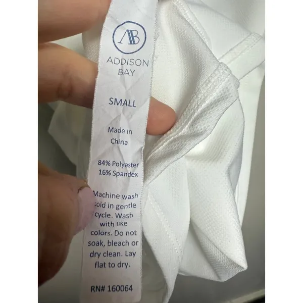 Addison Bay Easy Polo Dress in White Sz. S - Image 7
