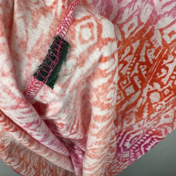 Lauren Ralph Lauren Medium Top Womens 100% Cotton Pink Orange Boho Short Sleeve‎ - Image 13
