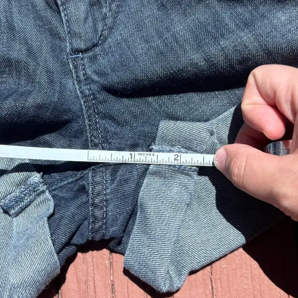 Y2K low rise American Eagle mini jean cuffed shorts - Image 7