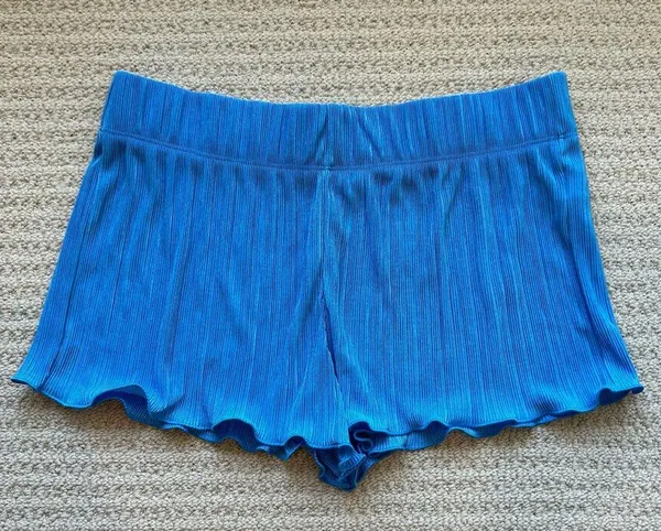 Colsie Plisse Blue Shorts Size M - Image 5