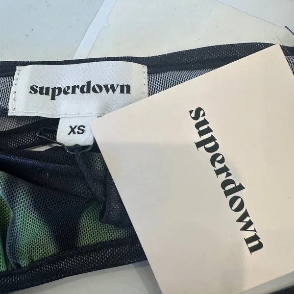 Superdown Black Flames Bralette Top XS Coachella Festival NEW - Image 7