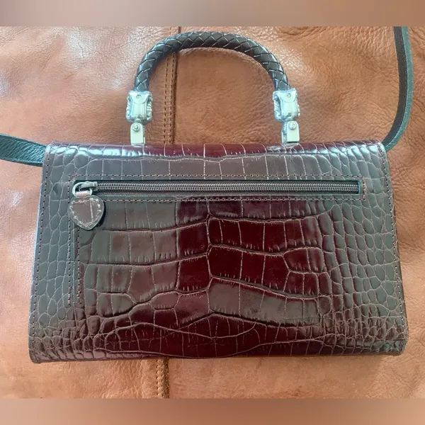 BRIGHTON Leather Wallet Crossbody Purse - Image 6