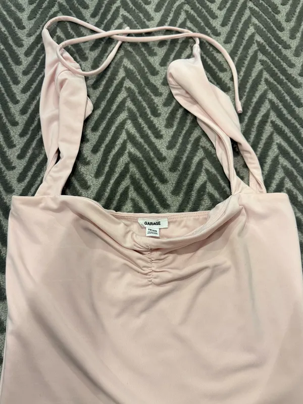 Garage Light Pink Ruched Front Tank - Image 3