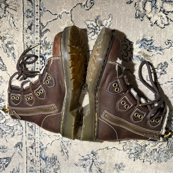 Dr. Martens 1460 Faux Fur Lined Lace-to-toe Leather Boots - Image 8