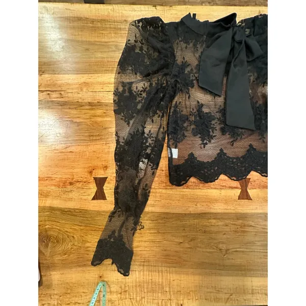Women's EillyBazar Black Lace Blouse M Size M - Image 11
