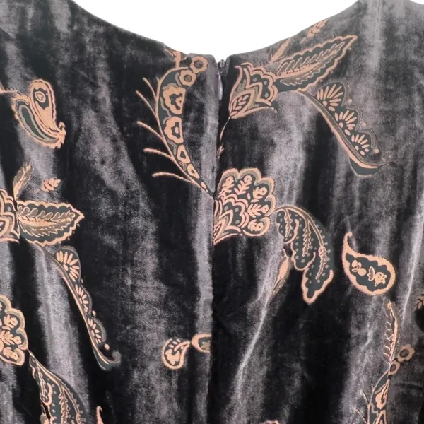 Eliza J Velvet Burnout Cape Sleeve Floral Paisley V Neck Dress Size 16 Feminine - Image 10