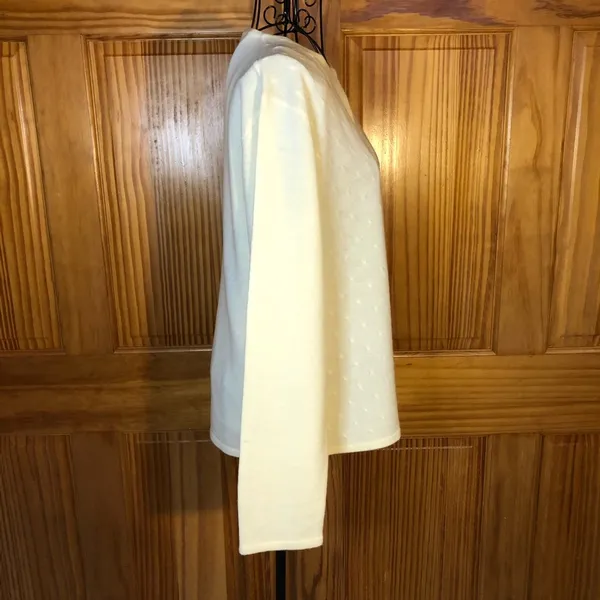 Carolyn Taylor Button Front Cardigan Sweater Cream Size Medium - Image 3