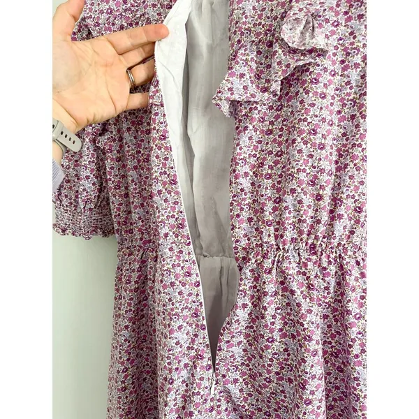 Tuckernuck | Hyacinth House | Purple Floral Periwinkle Mini Dress | Sz XS - Image 11