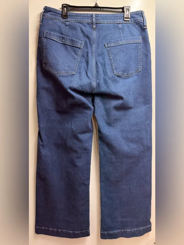 J. Crew High rise trouser wide leg jeans size 33denim cotton women - Image 5